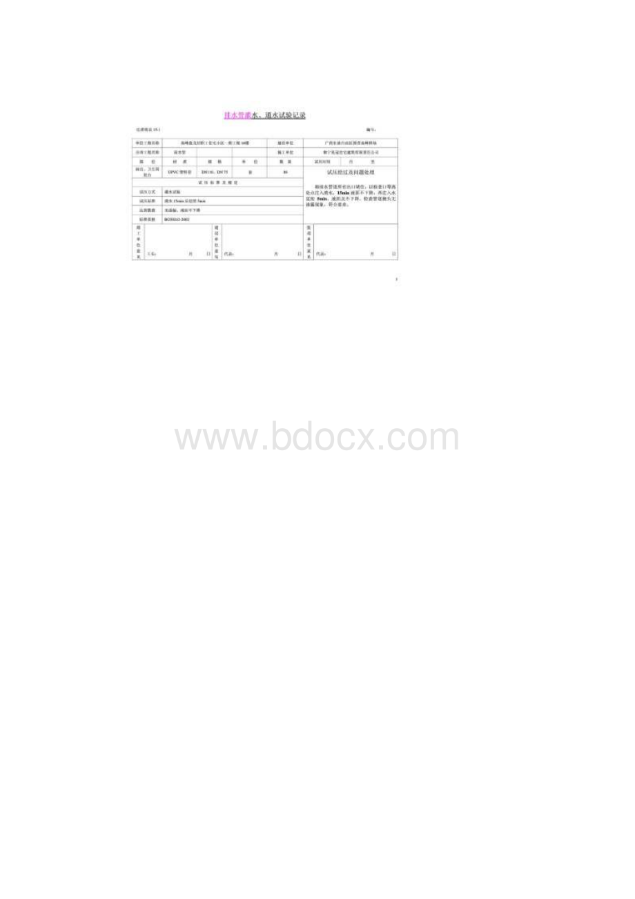 建筑工程水电试验记录表填写实例大全.docx_第3页