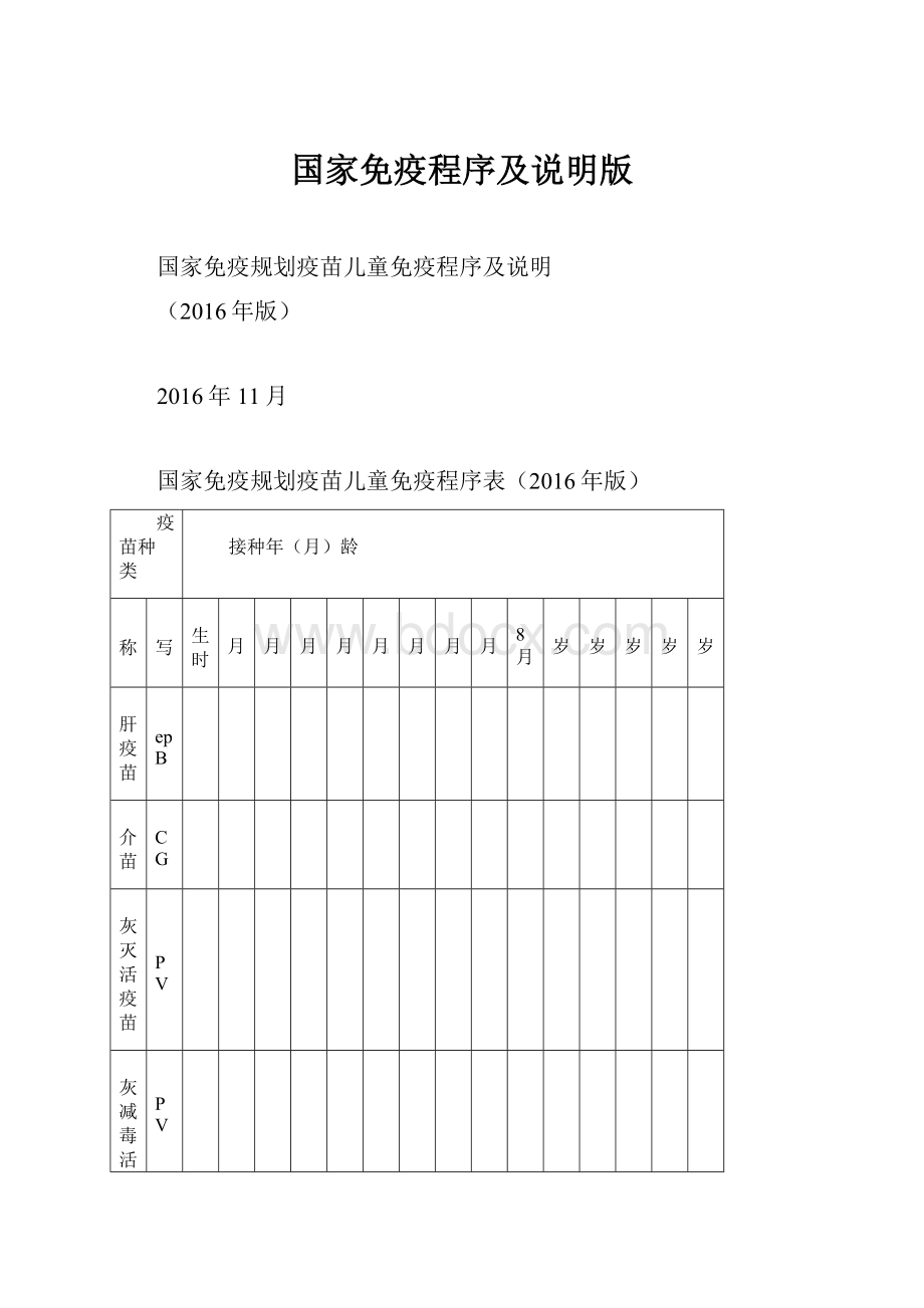 国家免疫程序及说明版.docx