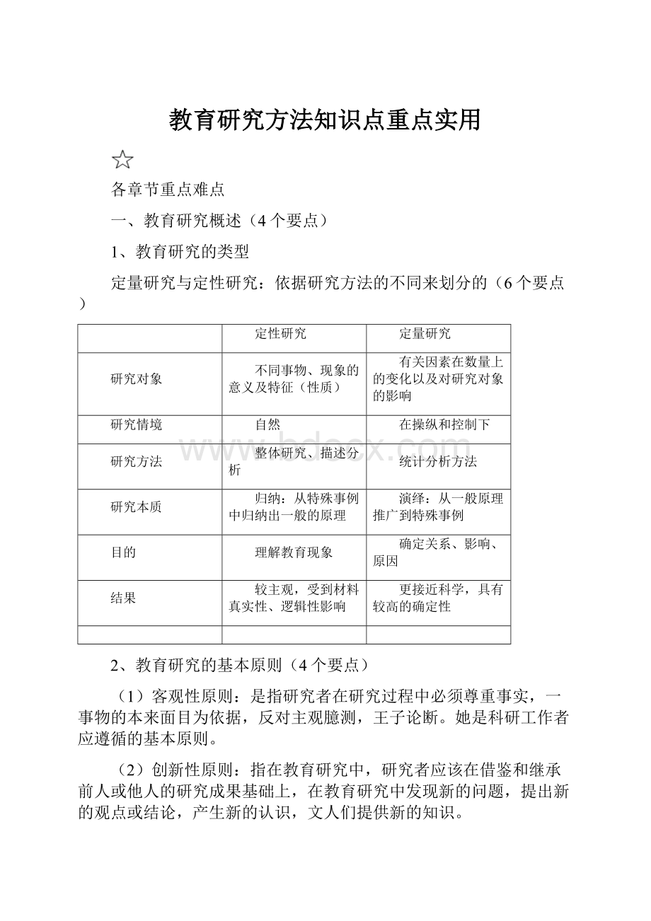 教育研究方法知识点重点实用.docx_第1页