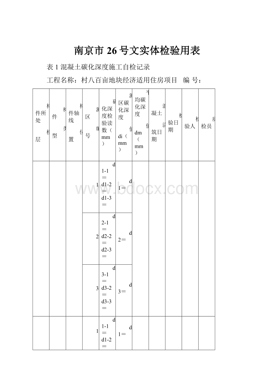 南京市26号文实体检验用表.docx