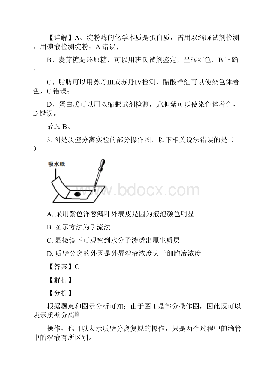 届上海市松江区高三一模生物试题教师版.docx_第3页