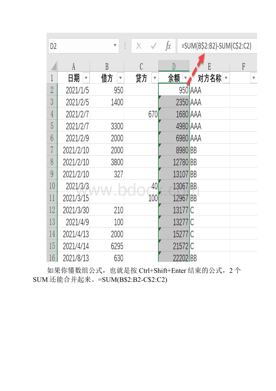 excel剩余金额公式.docx_第3页