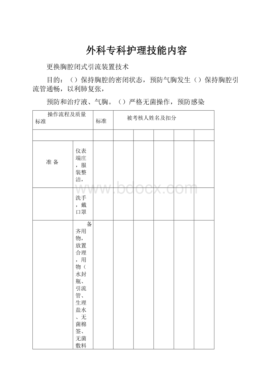 外科专科护理技能内容.docx_第1页