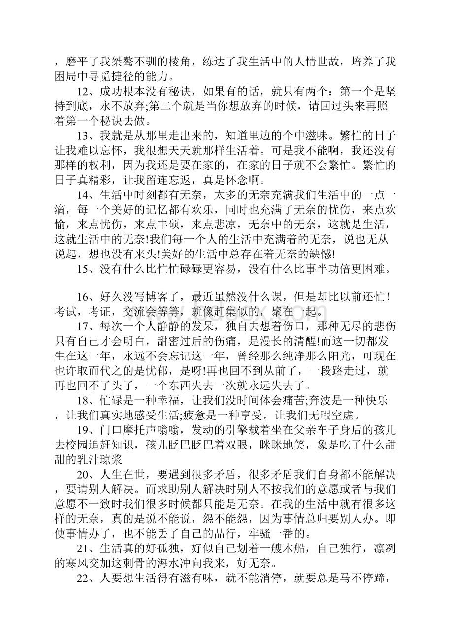 生活忙碌的句子.docx_第2页