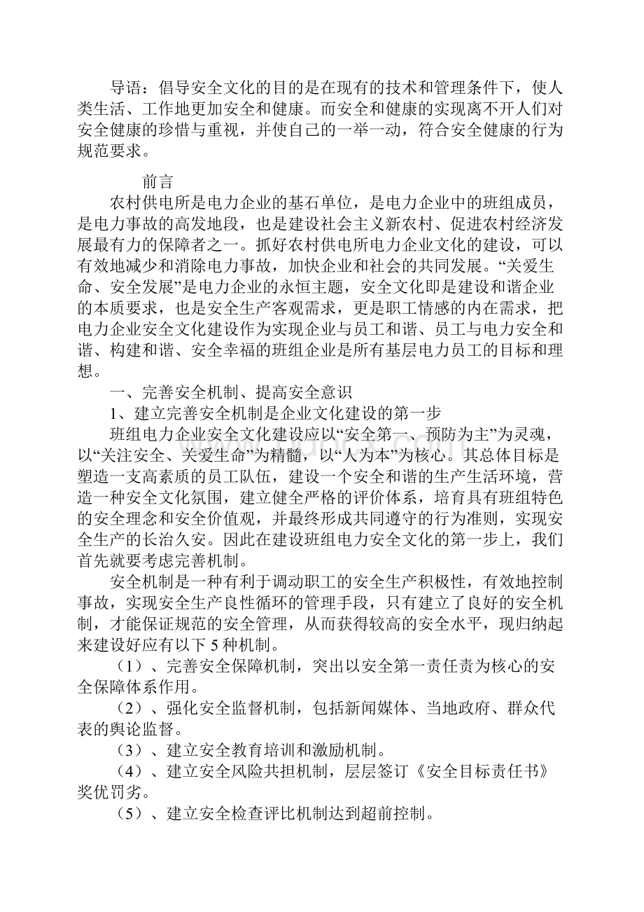 班组电力安全文化建设标准版.docx_第2页