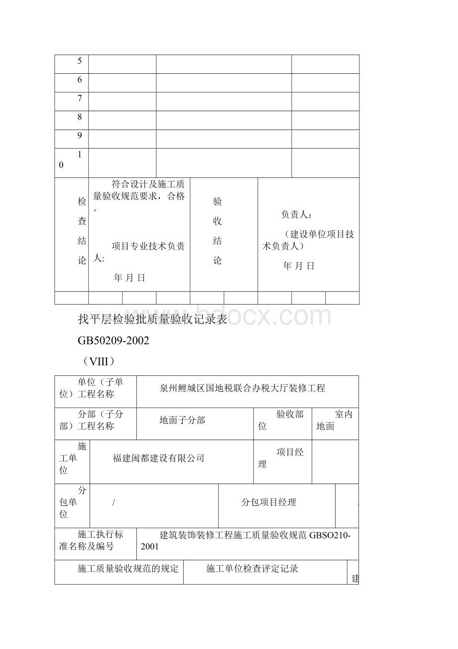 装饰工程检验批质量验收记录doc 31页.docx_第3页