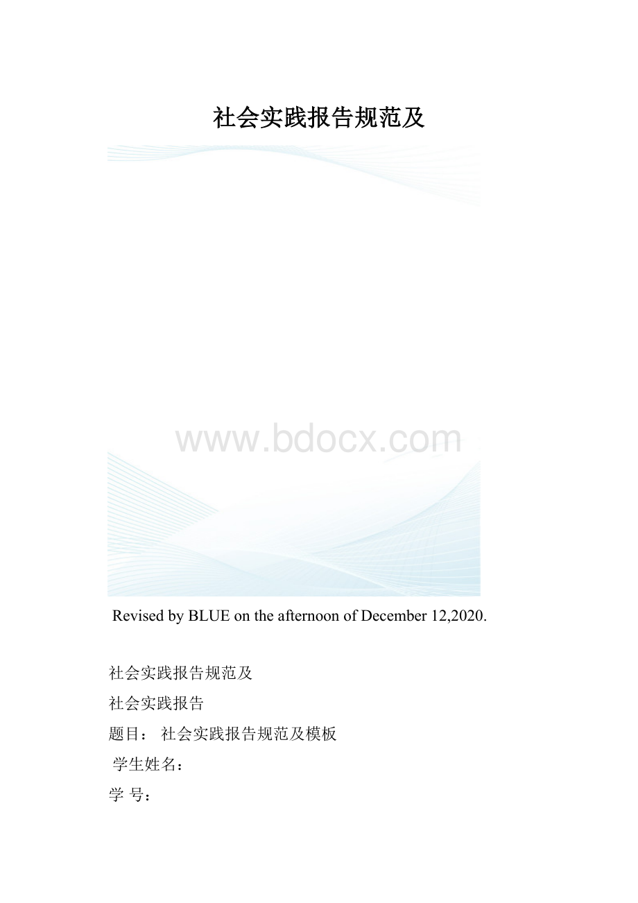 社会实践报告规范及.docx