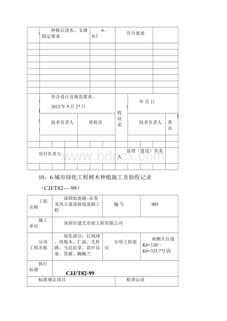 106 城市绿化工程树木种植施工及验收记录方案.docx_第3页