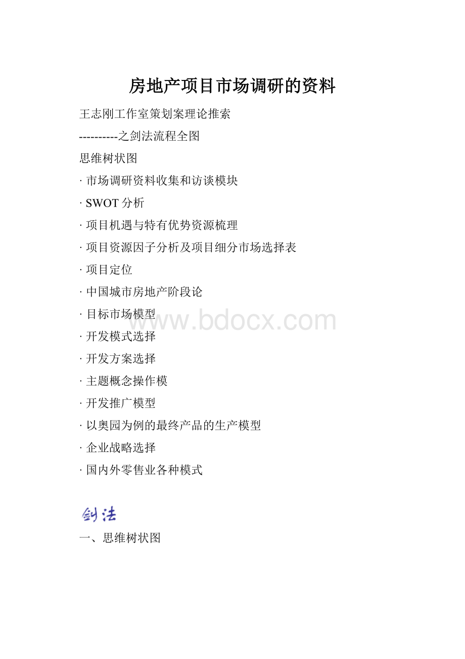 房地产项目市场调研的资料.docx