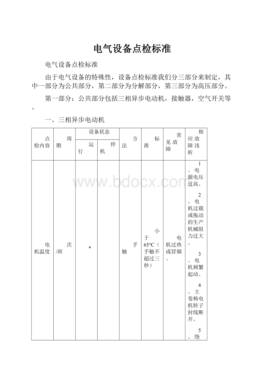 电气设备点检标准.docx_第1页