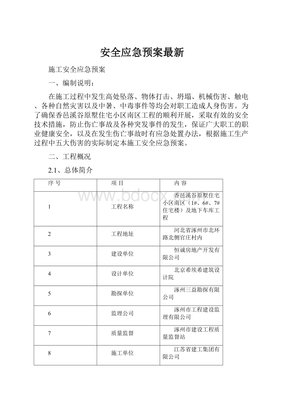 安全应急预案最新.docx_第1页