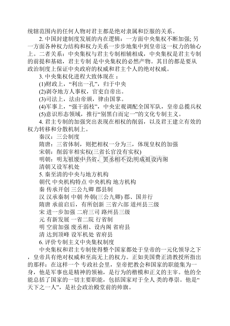 高一历史必修一重要知识点总括性结论及总结性报告.docx_第3页