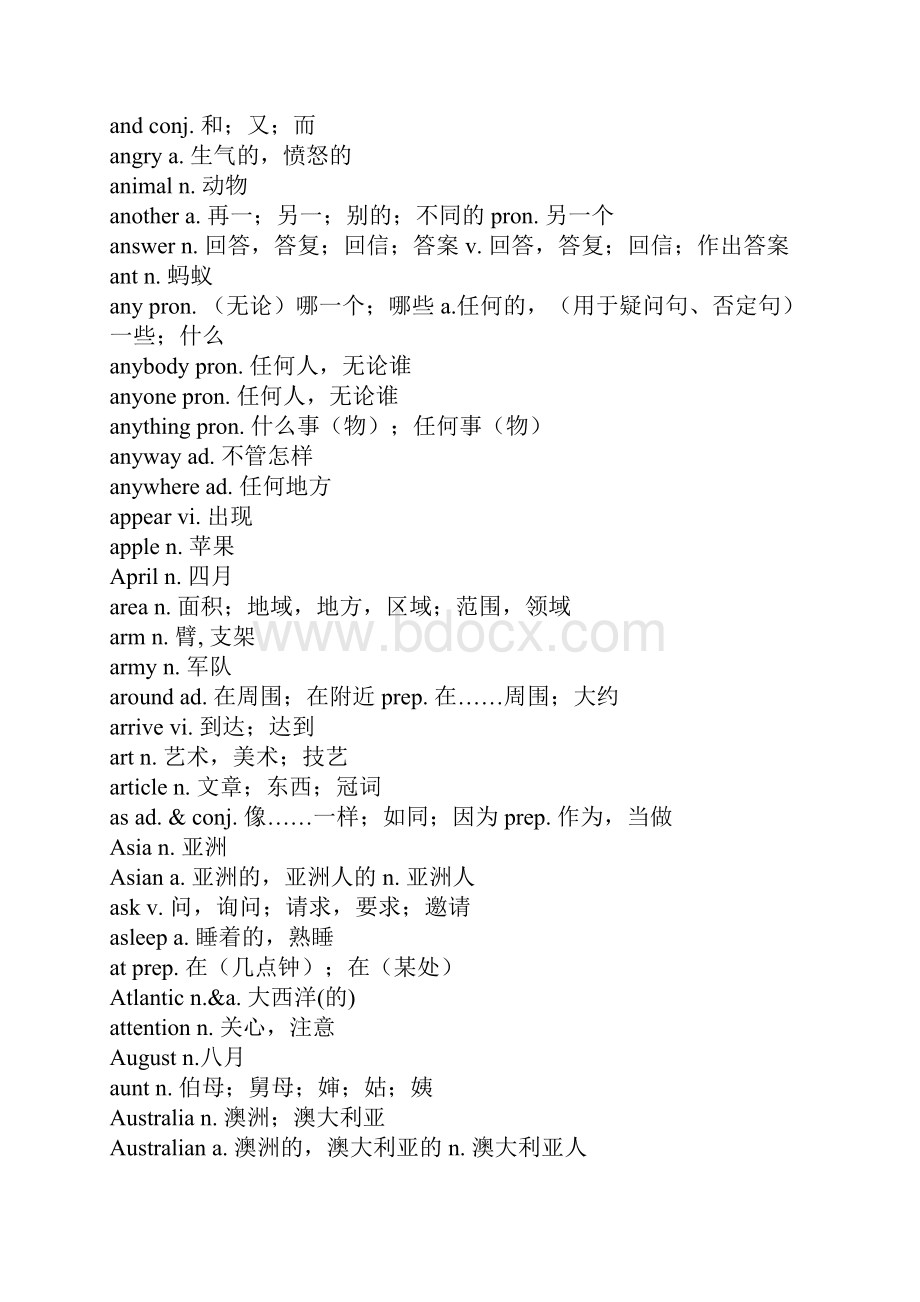 广东省初中毕业生学业考试英语词汇表.docx_第3页