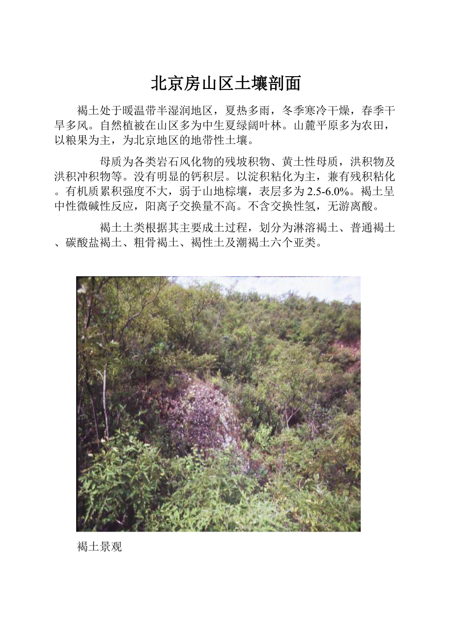 北京房山区土壤剖面.docx