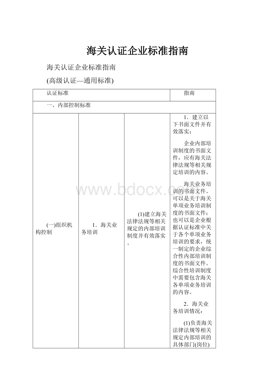 海关认证企业标准指南.docx_第1页