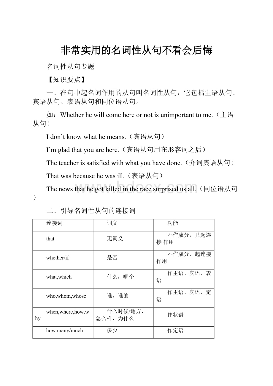 非常实用的名词性从句不看会后悔.docx_第1页