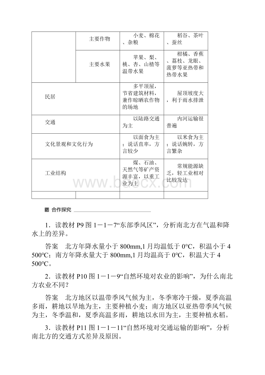 学年高中地理第一章区域地理环境和人类活动第一节区域和区域差异2同步备课学案中图版必修3.docx_第2页