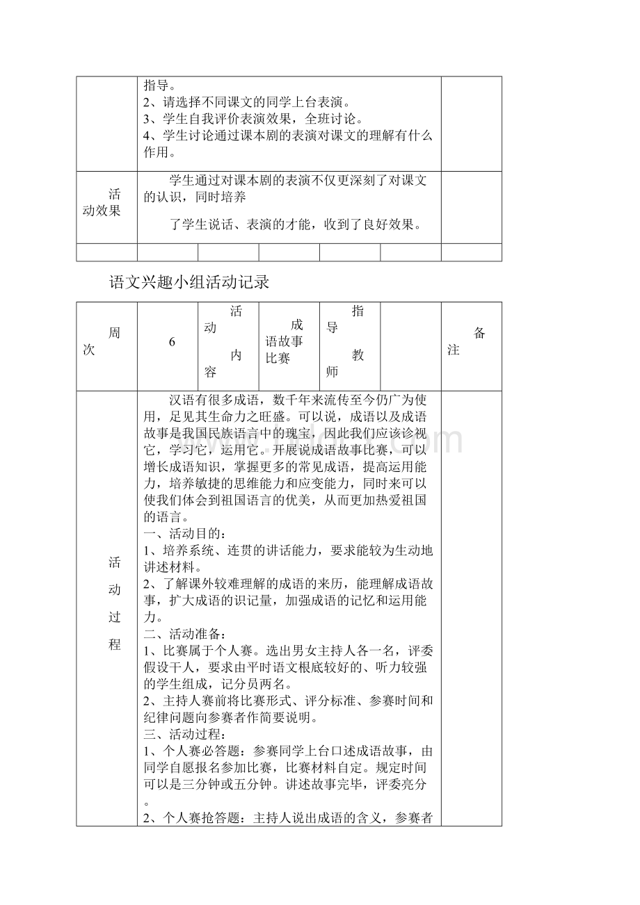 三年级课外兴趣小组活动记录表.docx_第2页