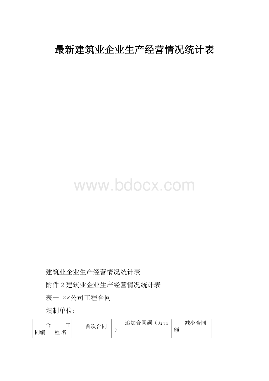 最新建筑业企业生产经营情况统计表.docx