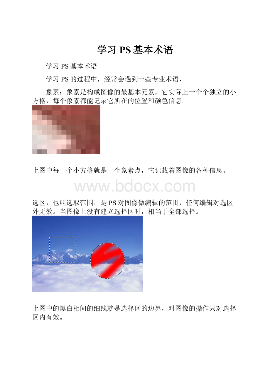 学习PS基本术语.docx