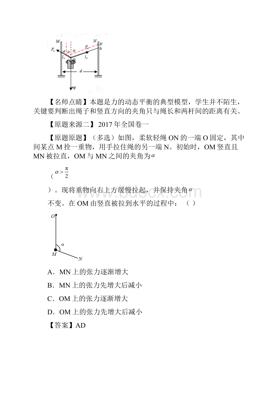 高三物理高考题专题分析专题二 受力分析 共点力的平衡.docx_第2页