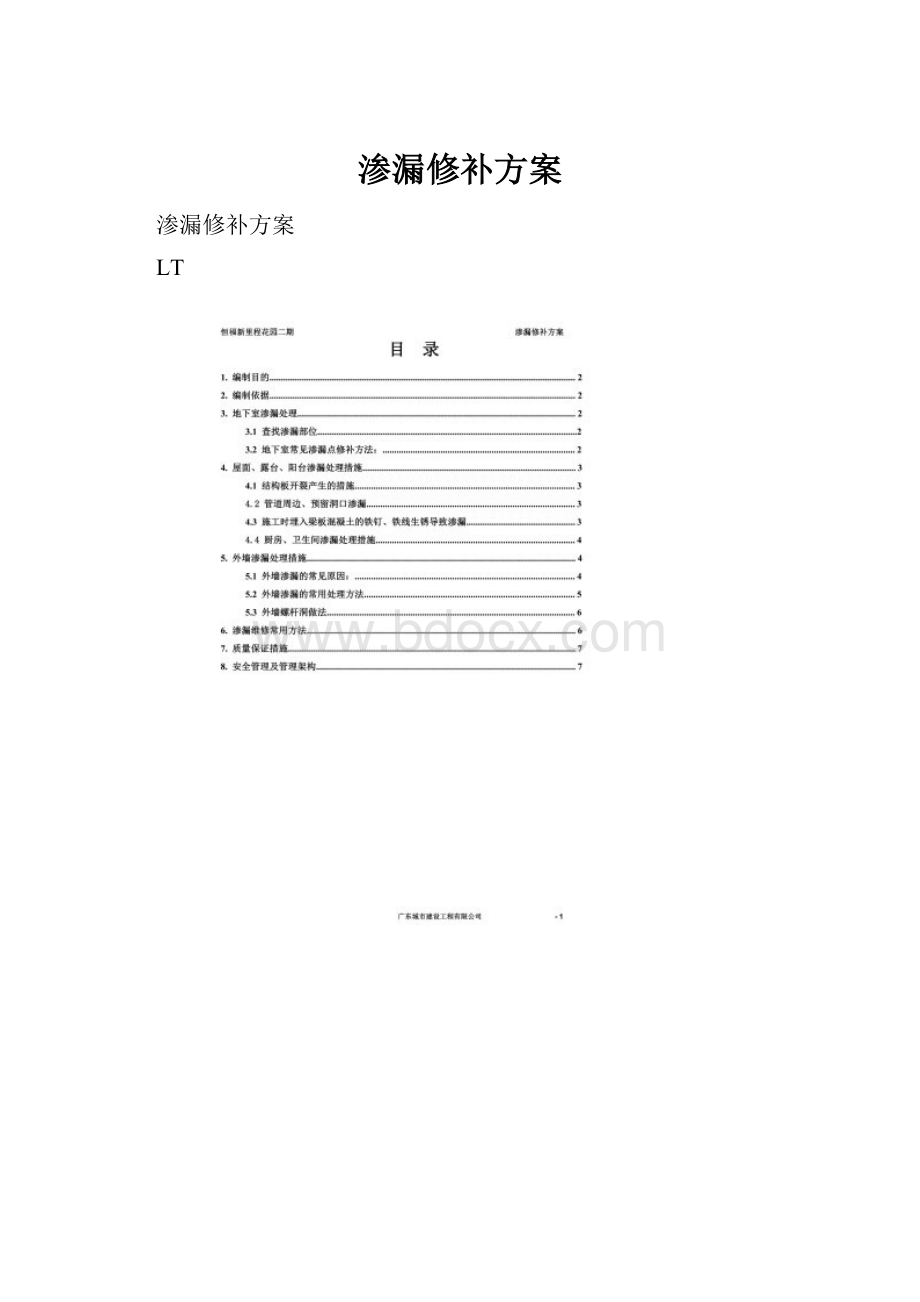 渗漏修补方案.docx_第1页