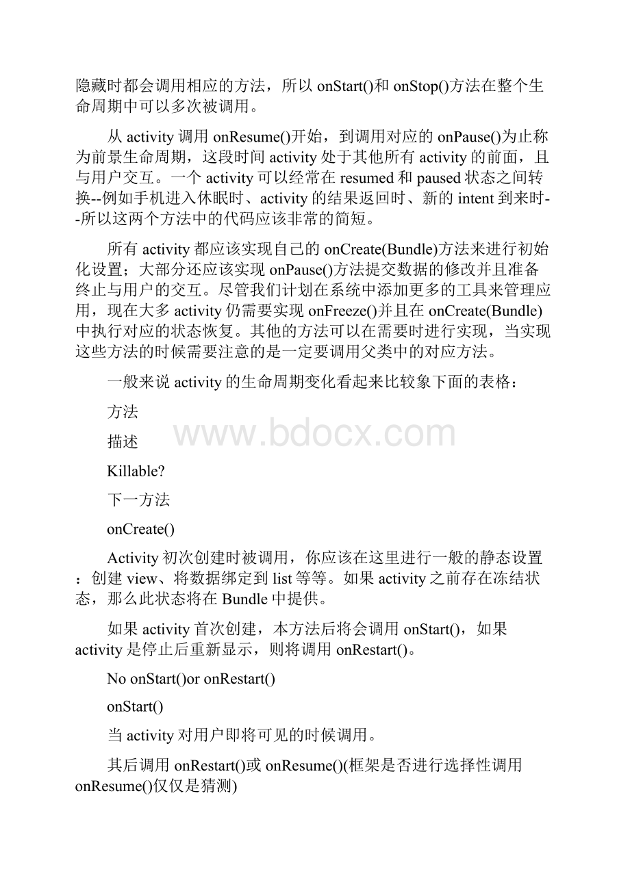 Activity 详解Activity文档翻译10页word文档.docx_第3页