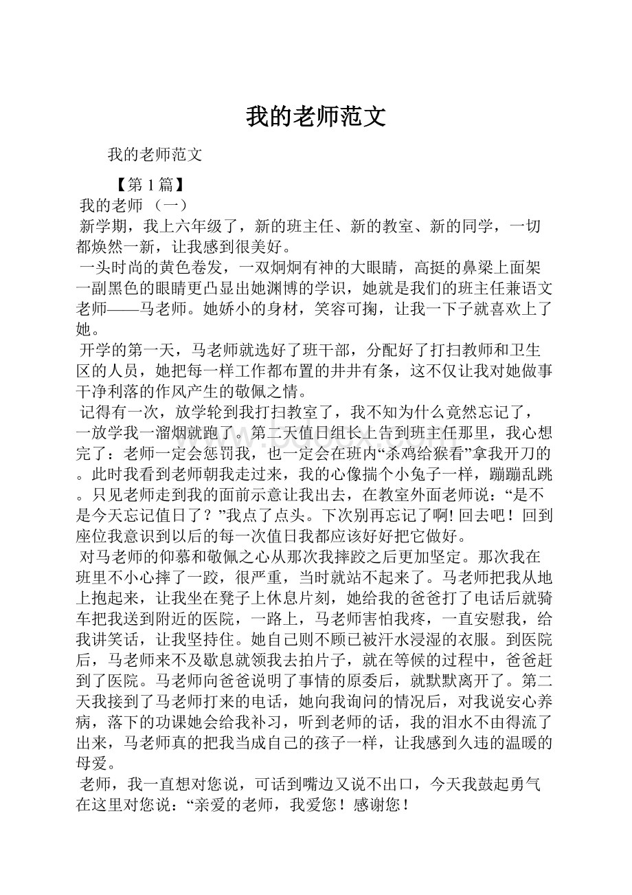 我的老师范文.docx