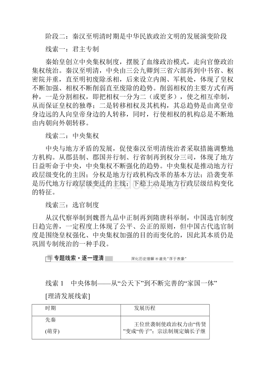 届二轮复习 专题一中国制度的政治基因古代中国的政治制度 学案江苏专用.docx_第2页