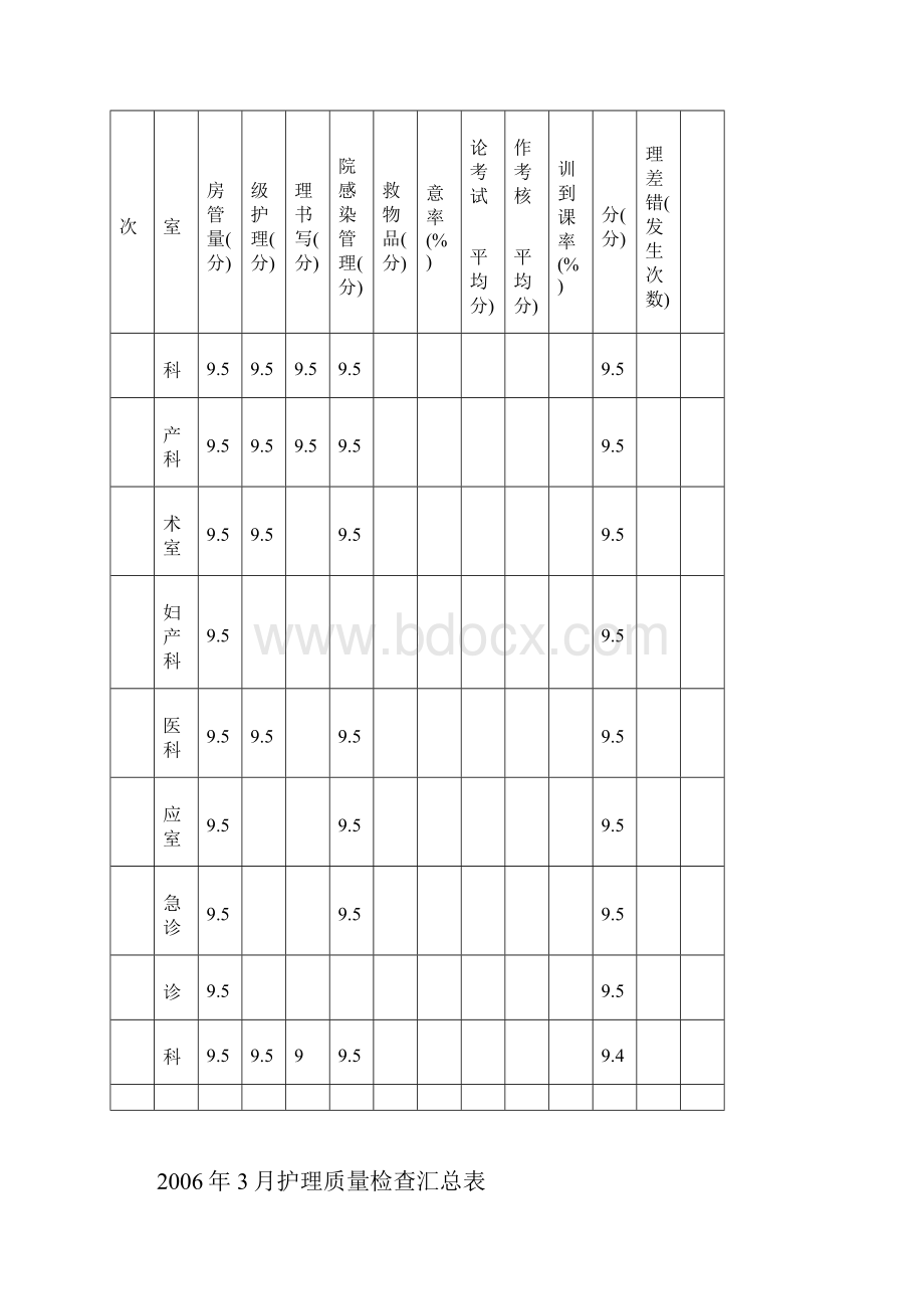 护理质量检查汇总表.docx_第2页