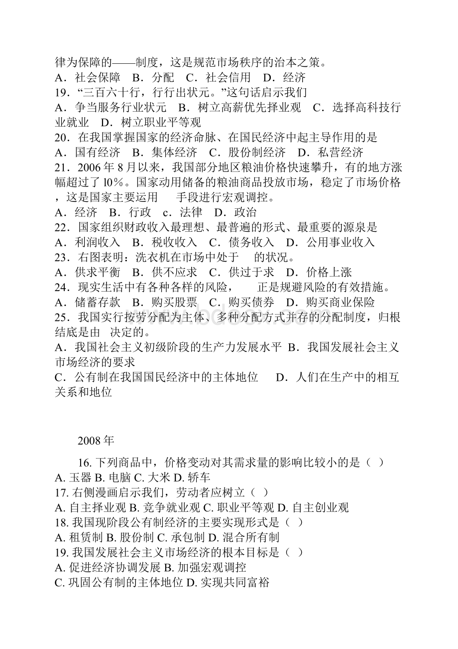 江苏学业水平测试政治试题分类汇总.docx_第2页