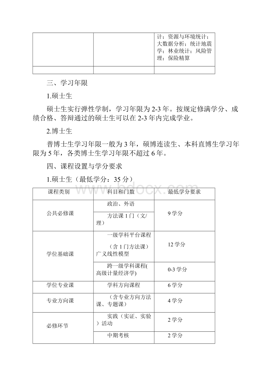 北京师范大学学术学位研究生培养方案及教学大纲统计学.docx_第2页