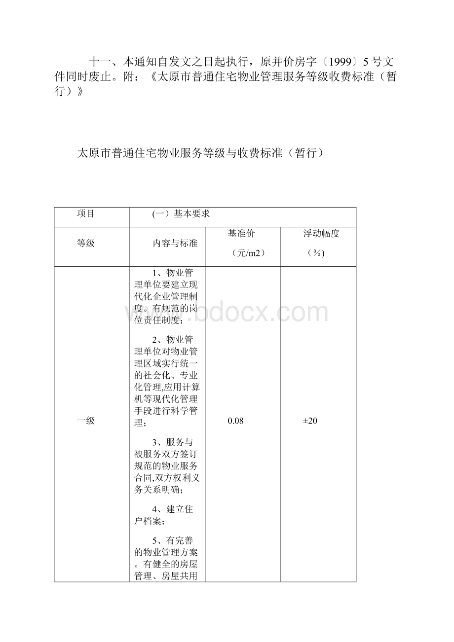 太原市物业收费标准.docx_第3页