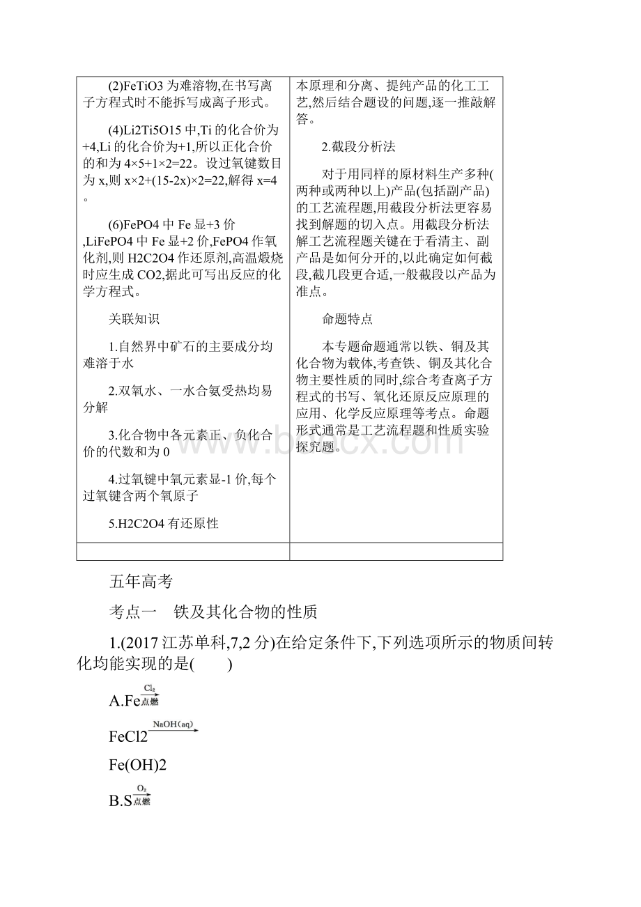 专题十四 铁铜及其化合物 金属的冶炼.docx_第3页