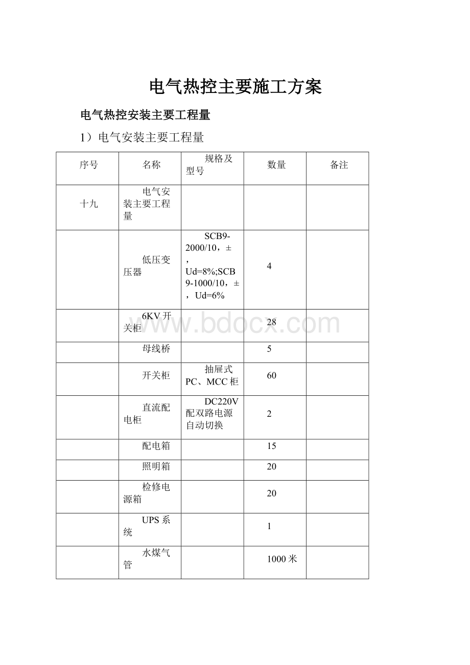 电气热控主要施工方案.docx