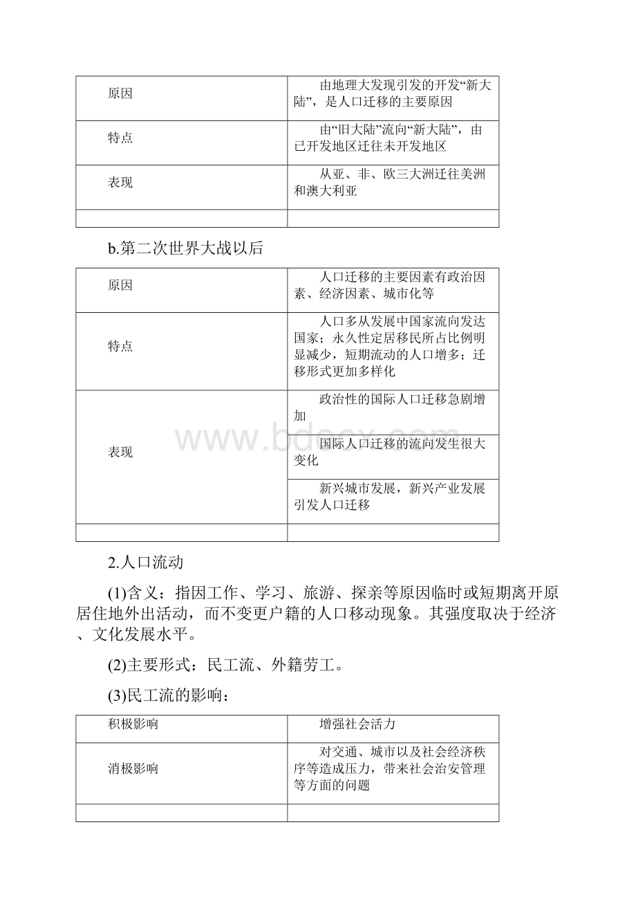 学年高中地理第1单元人口与地理环境第2节人口迁移学案鲁教版必修2.docx_第2页