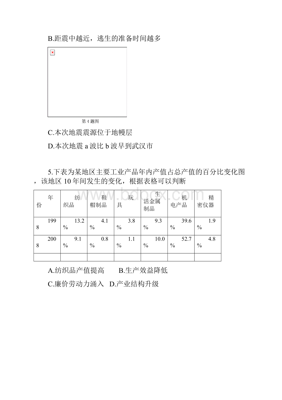 届浙江省高考模拟冲刺卷提优卷二文科综合试题及答案.docx_第3页