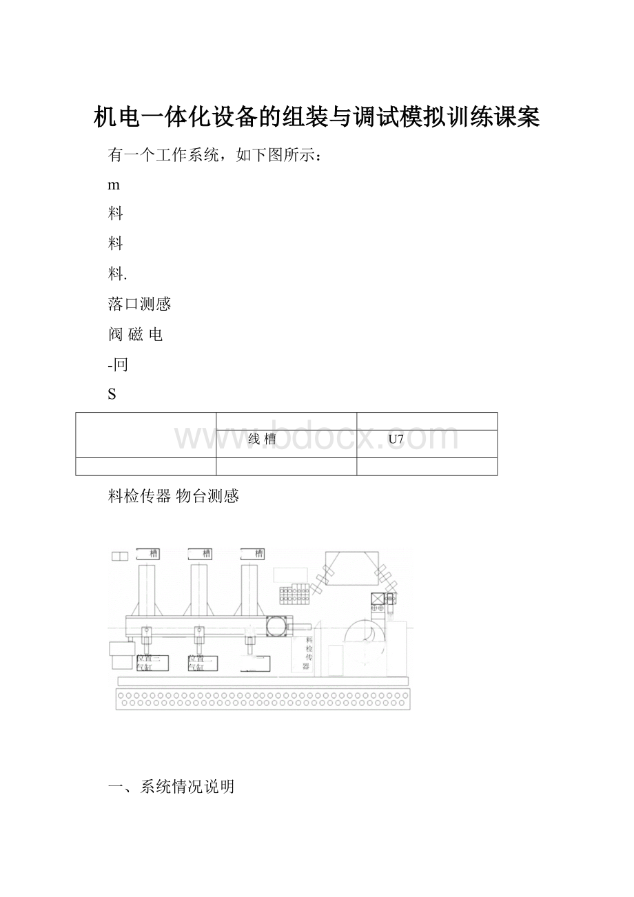 机电一体化设备的组装与调试模拟训练课案.docx