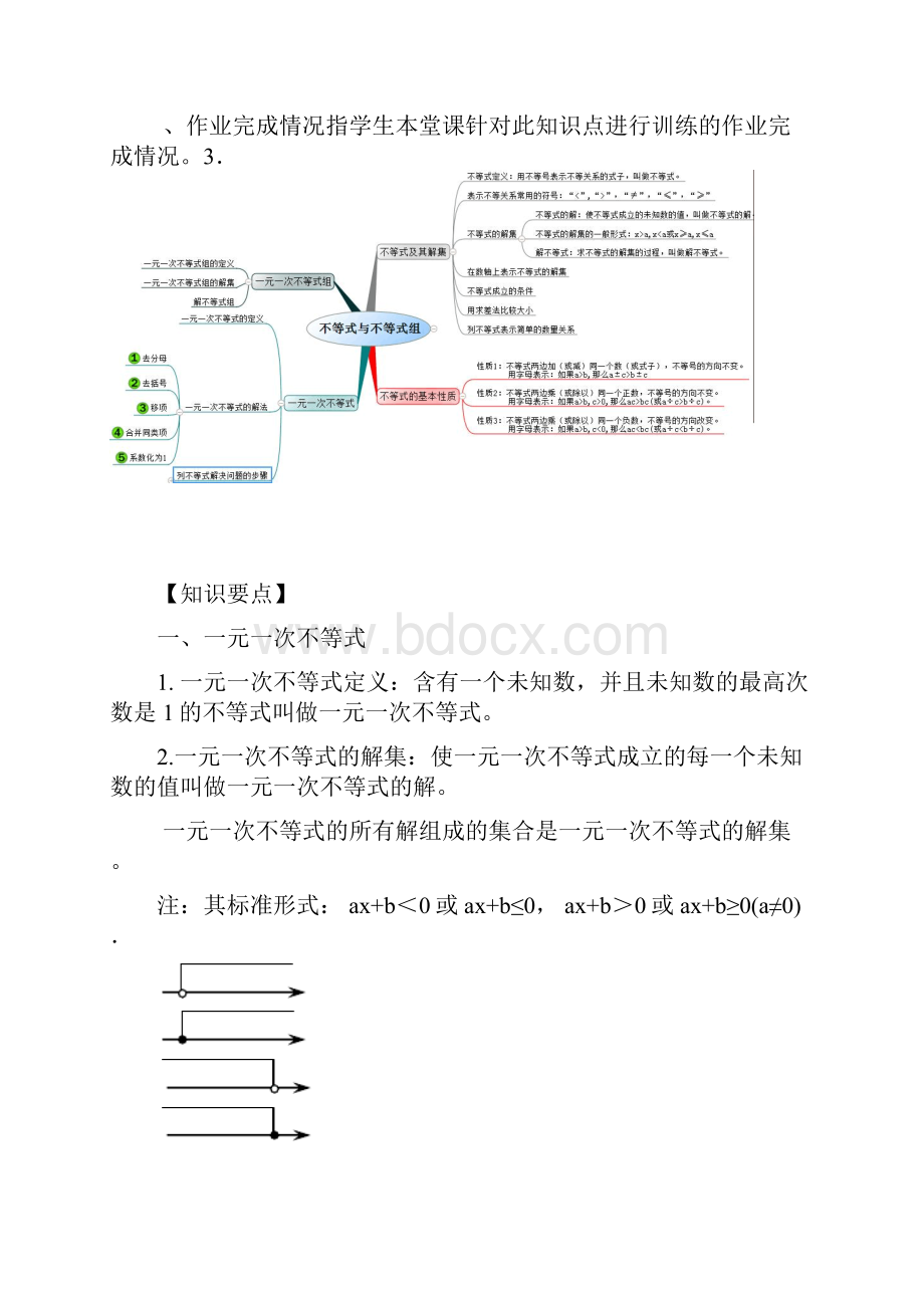 一元一次不等式组知识总结思维导图.docx_第3页