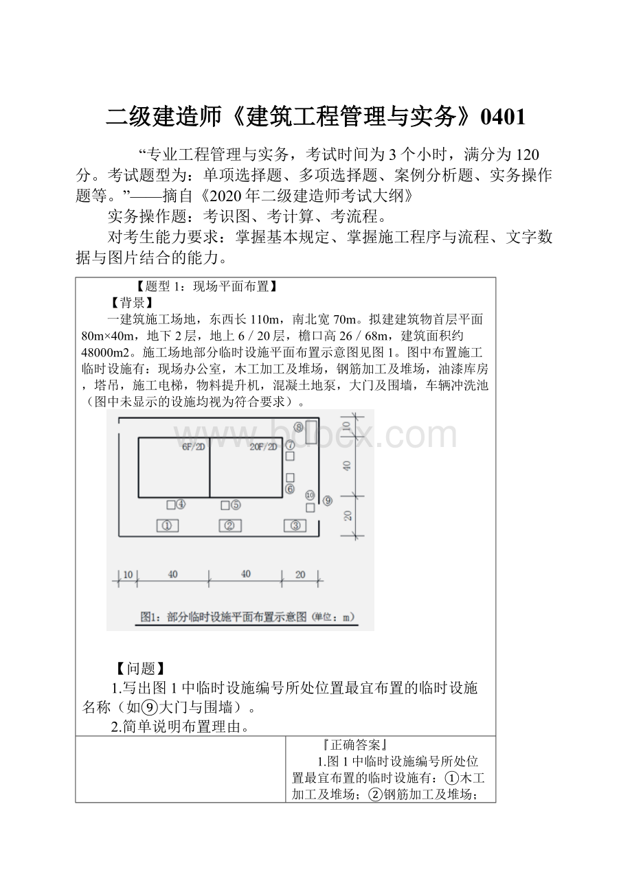 二级建造师《建筑工程管理与实务》0401.docx_第1页