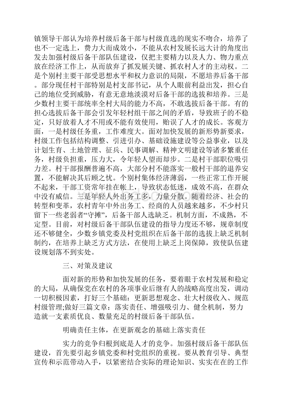 基层后备干部队伍建设调研报告1.docx_第3页