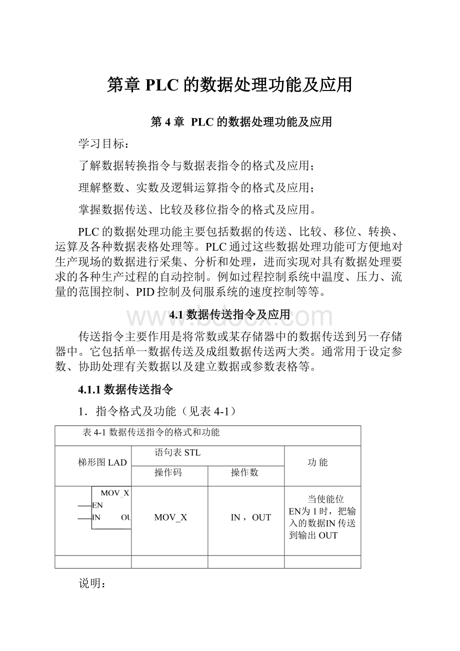 第章PLC的数据处理功能及应用.docx_第1页