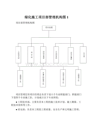 绿化施工项目部管理机构图1.docx