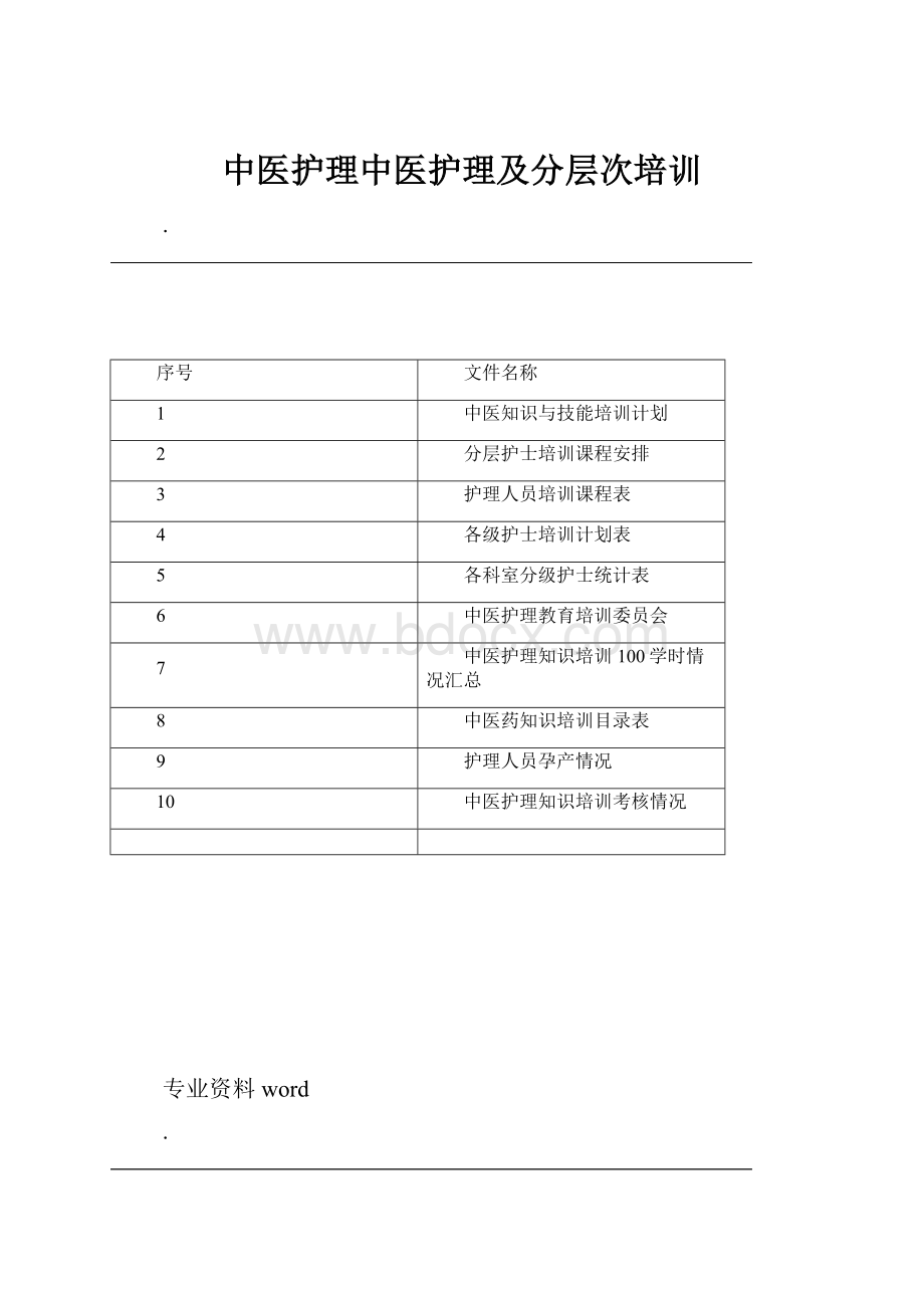 中医护理中医护理及分层次培训.docx