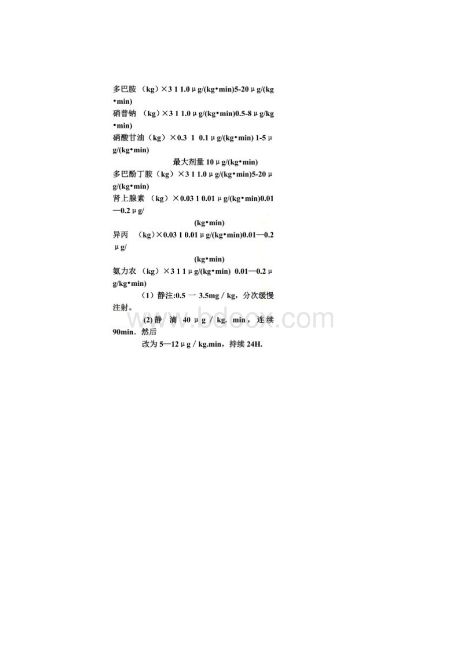 临床常用微量泵泵入的药物及泵入剂量换算.docx_第2页