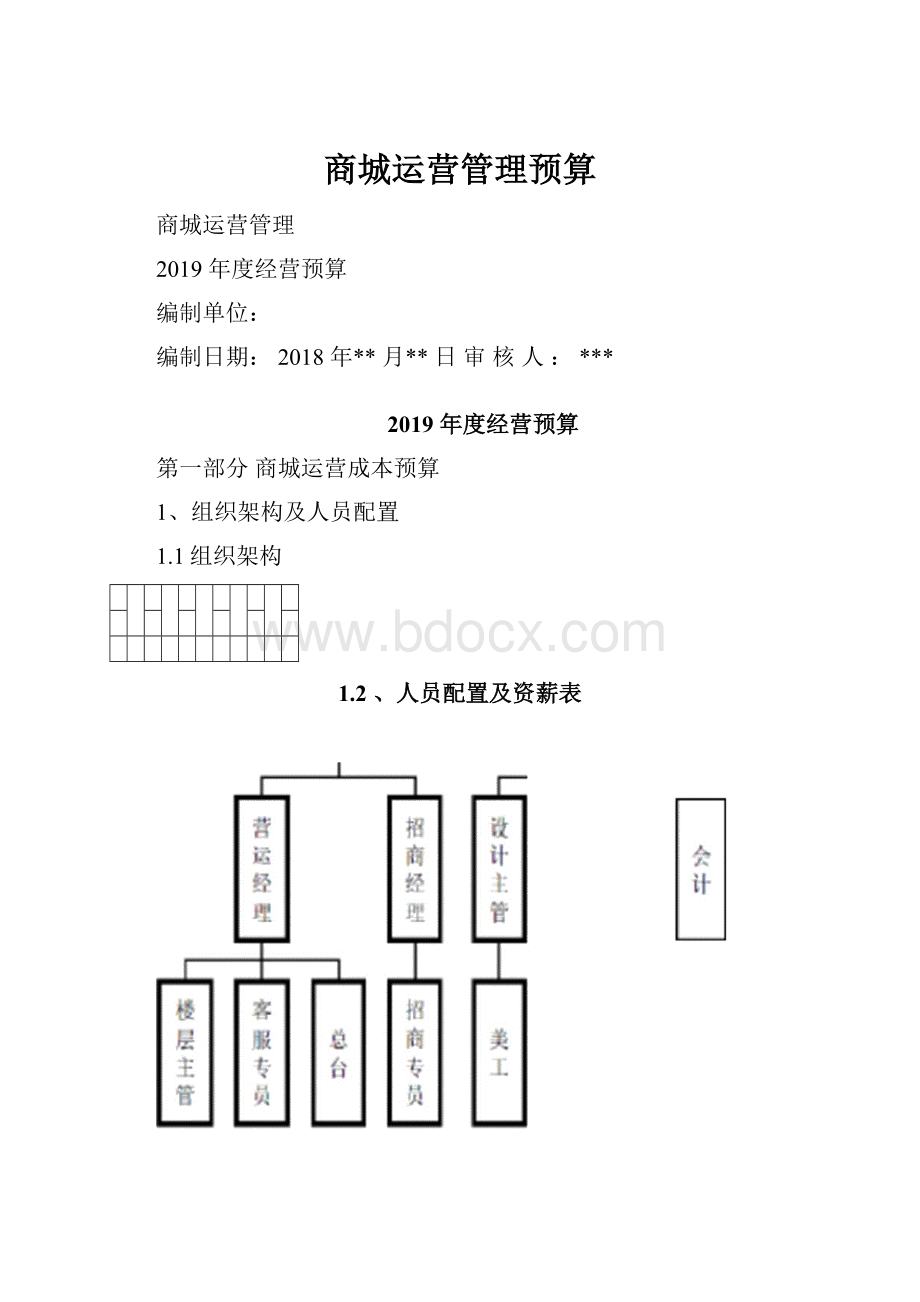 商城运营管理预算.docx