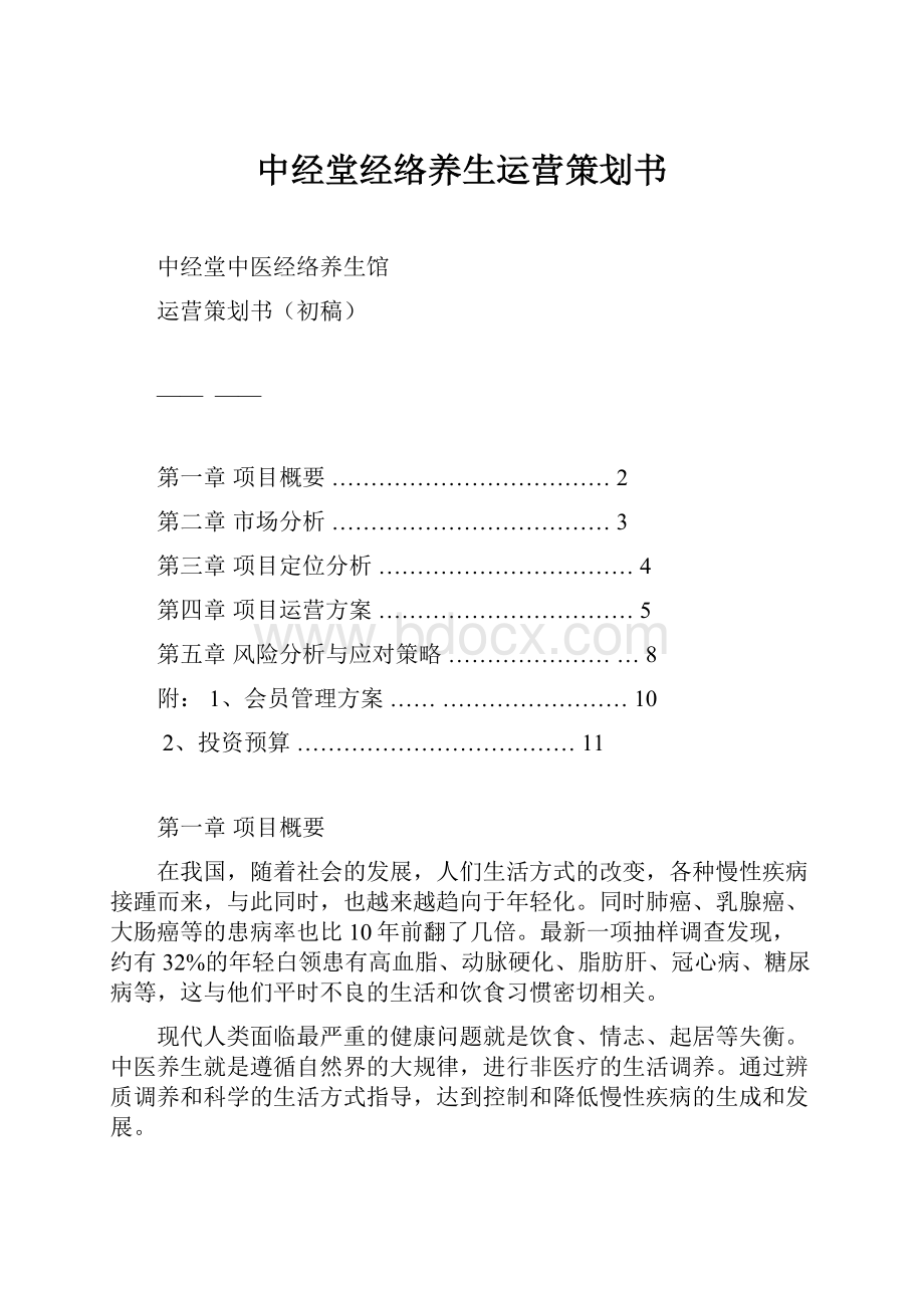 中经堂经络养生运营策划书.docx