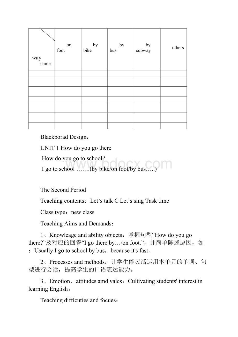 PEP六年级上册英语教案三维目标版.docx_第3页