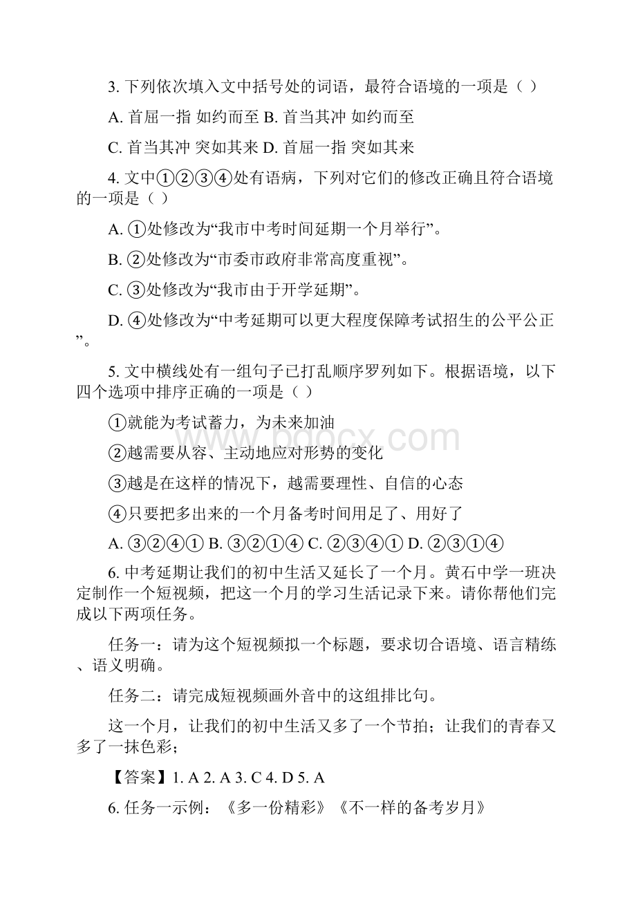 湖北省黄石市中考语文试题.docx_第2页