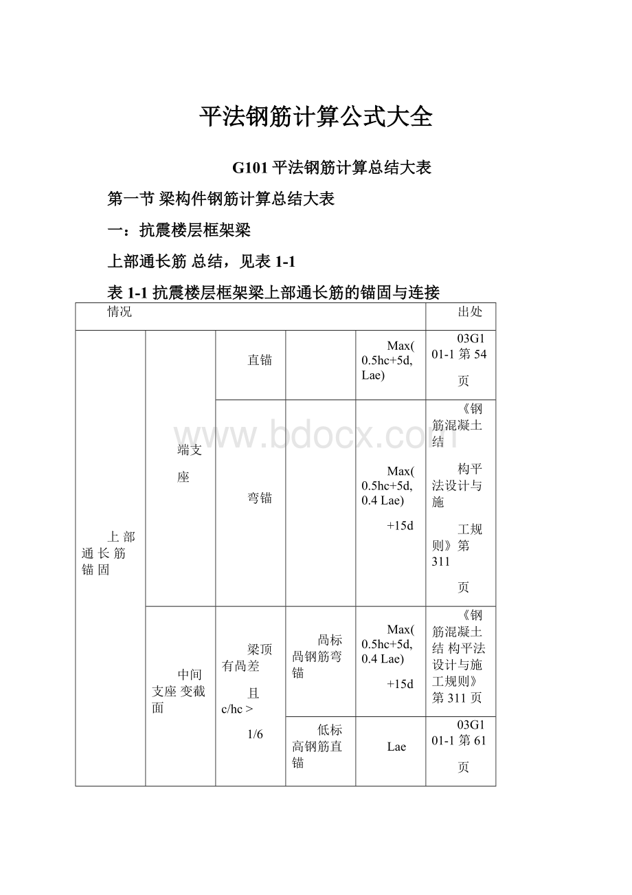 平法钢筋计算公式大全.docx_第1页